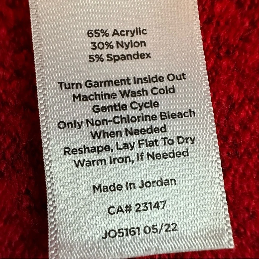 Talbots Red Cardigan Sweater with Decorative Silver Buttons, SP